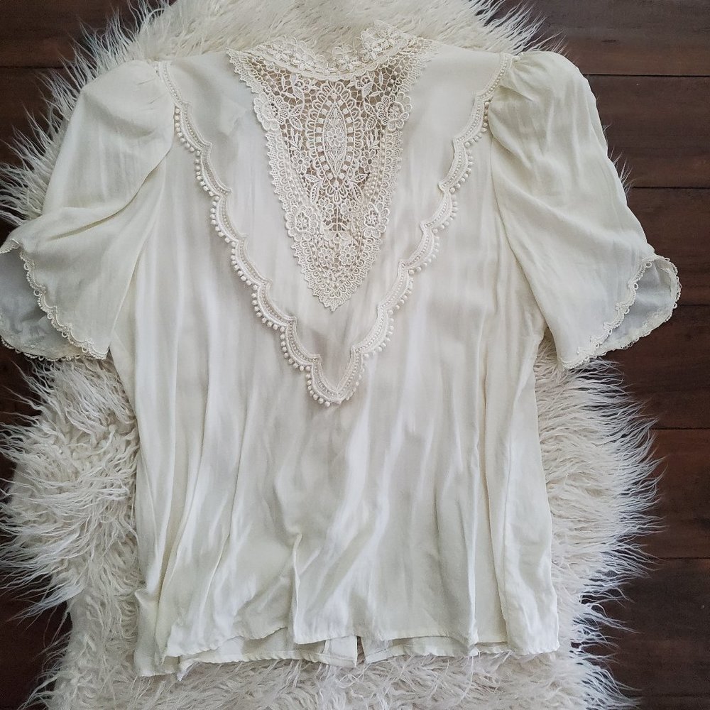 vintage Edwardian style lace blouse - Picture 5 of 10
